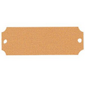 Satin Brass Plate w/Notched Corners & 2 Holes (3"x1")